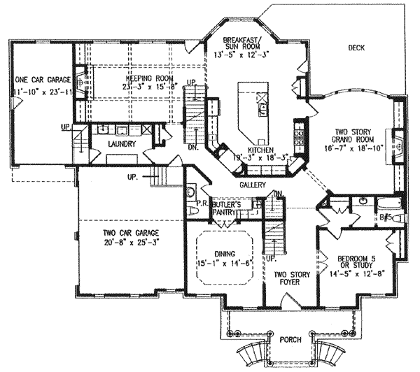 Colonial Floor Plan - Main Floor Plan #54-147