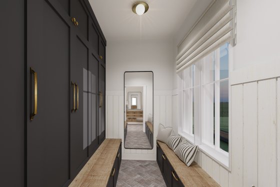 Interior - Entry for Bungalow House Plan #23-2821 - 4 bed, 2.5 bath