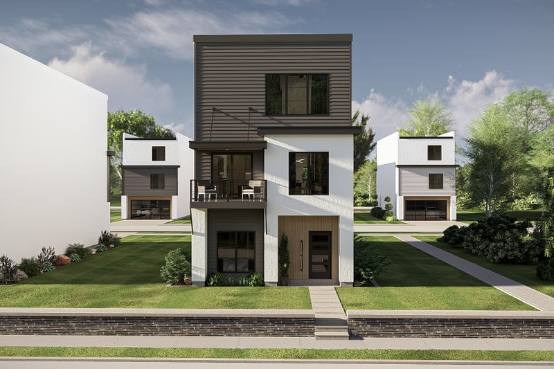 Architectural House Design - Modern Exterior - Front Elevation Plan #455-724