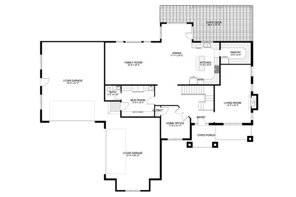 Traditional Floor Plan - Main Floor Plan #1060-344