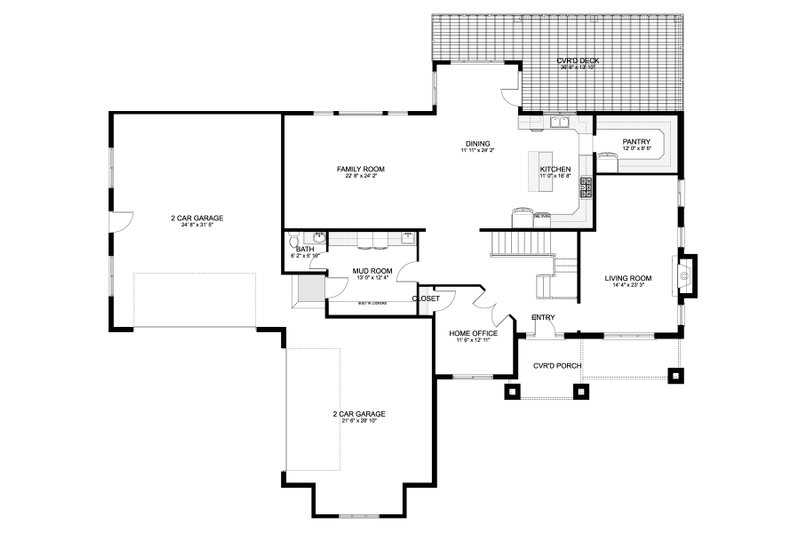 Dream House Plan - Floor Plan - Main Floor for Traditional House Plan #1060-344 - 4 bed, 2.5 bath