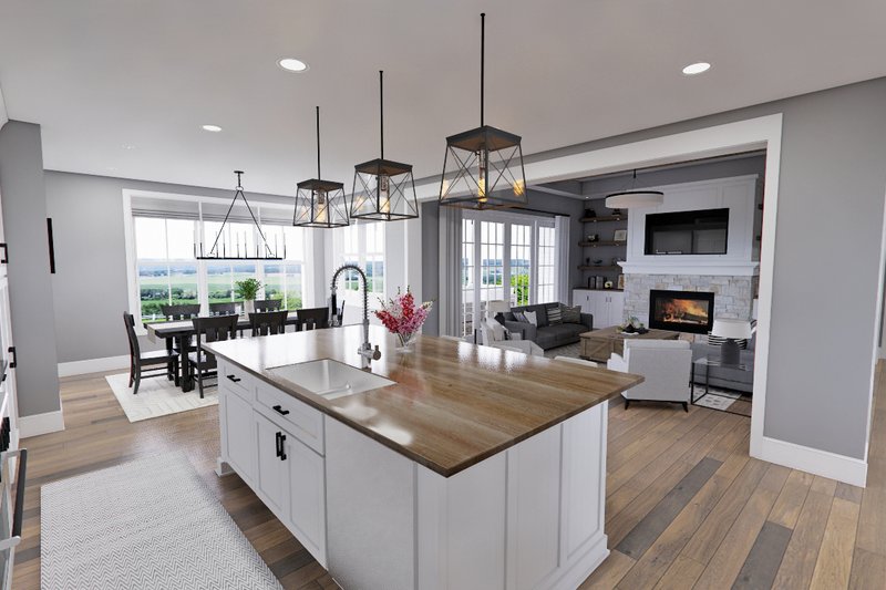 Architectural House Design - Interior - Kitchen for Farmhouse House Plan #51-1560 - 6 bed, 4.5 bath