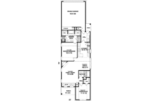 Floor Plan - Main Floor for Cottage House Plan #81-460 - 2 bed, 2 bath