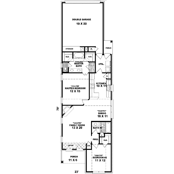 Cottage Floor Plan - Main Floor Plan #81-460