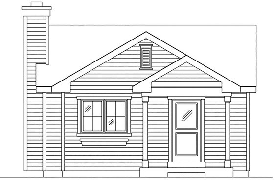 Exterior - Front Elevation 3 for Cottage House Plan #22-604 - 1 bed, 1 bath