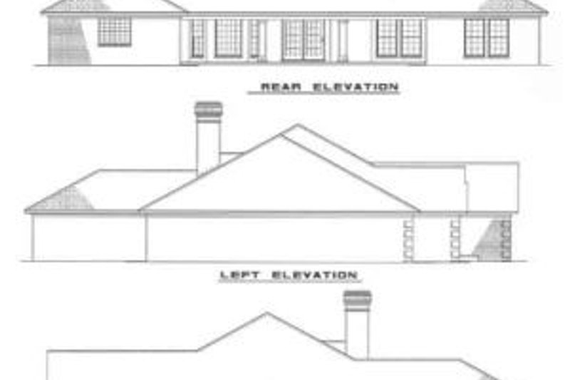 House Design - Exterior - Rear Elevation for Traditional House Plan #17-147 - 4 bed, 2.5 bath