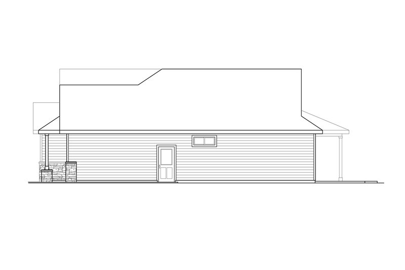 Architectural House Design - Exterior - Other Elevation 1 for Ranch House Plan #124-1091 - 4 bed, 2 bath