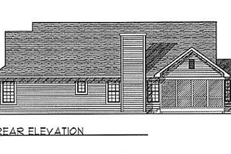 House Plan Design - Exterior - Rear Elevation for Traditional House Plan #70-174 - 3 bed, 2.5 bath