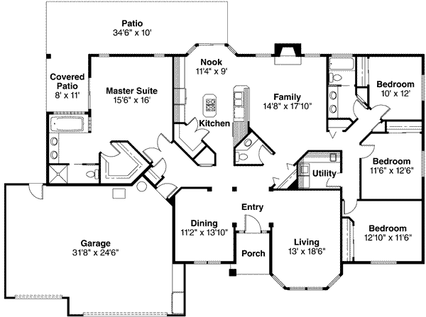 House Plan Design - Modern Floor Plan - Main Floor Plan #124-167