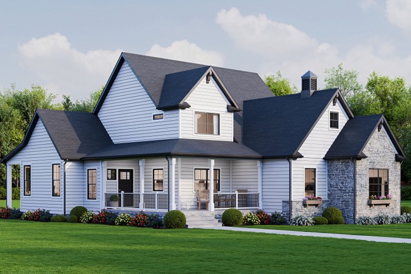 House Blueprint - Exterior - Front Elevation 5 for Farmhouse House Plan #1089-24 - 3 bed, 2.5 bath