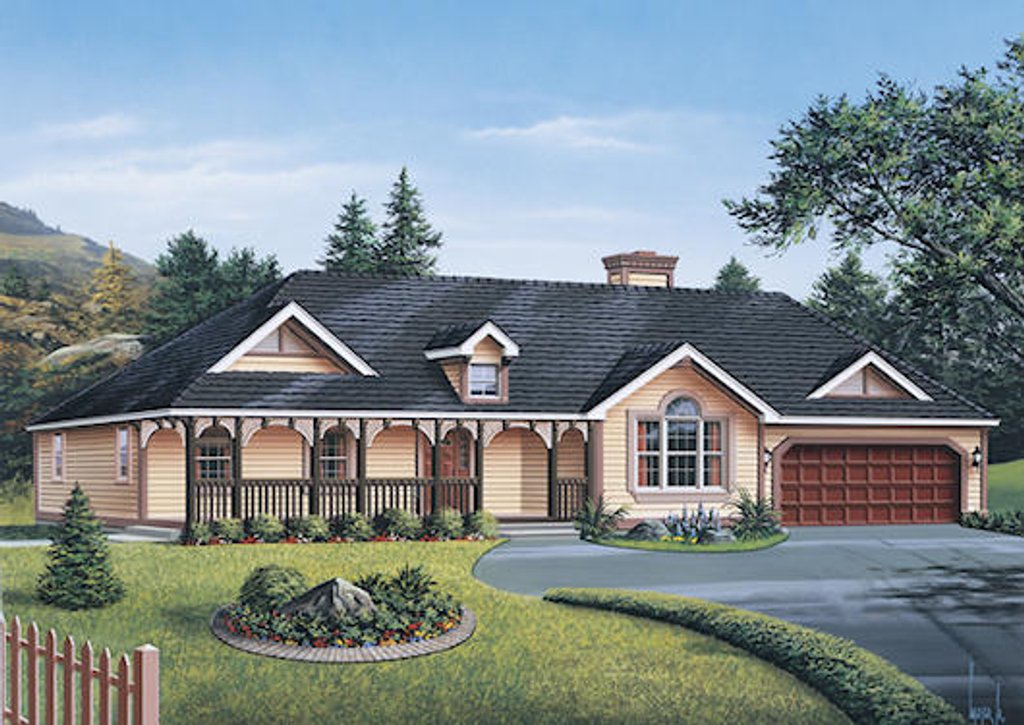 Traditional Style House Plan - 3 Beds 2 Baths 1820 Sq/Ft Plan #57-454 ...