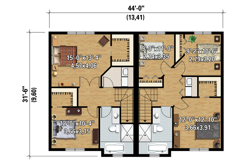 Dream House Plan - Floor Plan - Upper Floor 1 for Contemporary House Plan #25-4520 - 5 bed, 2 bath