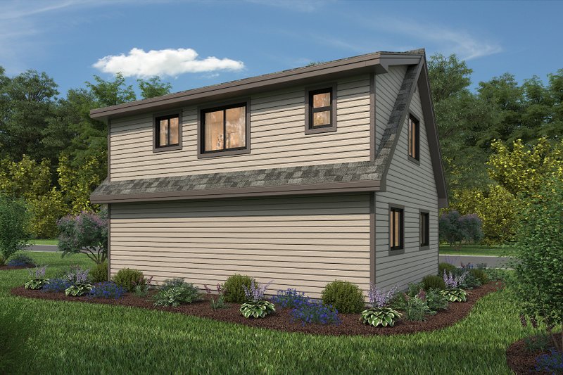 House Blueprint - Exterior - Rear Elevation 2 for Farmhouse House Plan #47-1081 - 1 bed, 1 bath