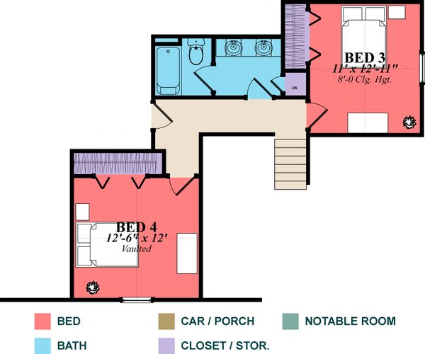 House Design - Country Floor Plan - Upper Floor Plan #63-271