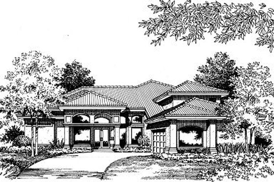 Exterior - Other Elevation for Mediterranean House Plan #417-343 - 4 bed, 3 bath