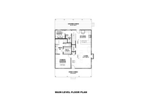 Floor Plan - Main Floor for Cottage House Plan #1117-11 - 2 bed, 2.5 bath