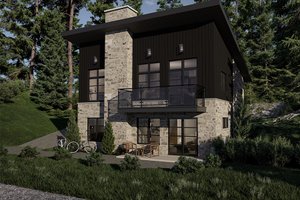 Contemporary Exterior - Rear Elevation Plan #23-2425