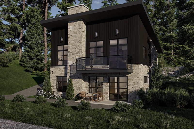 Dream House Plan - Contemporary Exterior - Rear Elevation Plan #23-2425