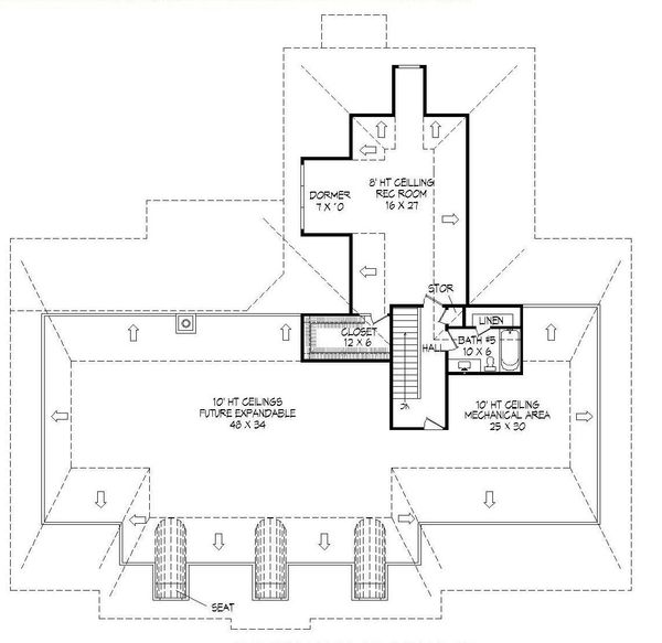 Dream House Plan - European Floor Plan - Upper Floor Plan #932-28