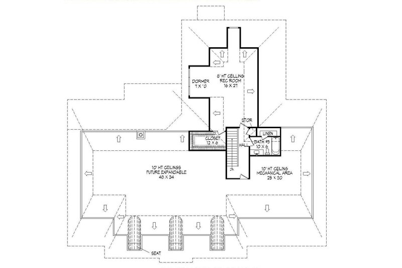 Architectural House Design - Floor Plan - Upper Floor for European House Plan #932-28 - 5 bed, 6 bath
