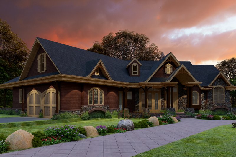 House Plan Design - Exterior - Front Elevation 13 for Craftsman House Plan #54-415 - 3 bed, 2 bath
