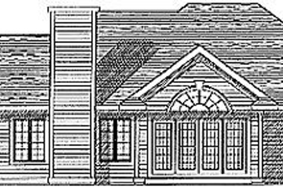 Exterior - Rear Elevation for Traditional House Plan #70-277 - 3 bed, 2 bath