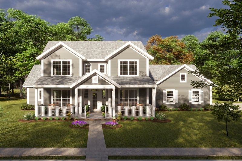 House Blueprint - Cottage Exterior - Front Elevation Plan #513-2192