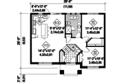 House Plan - 2 Beds 1 Baths 1014 Sq/Ft Plan #25-4269 