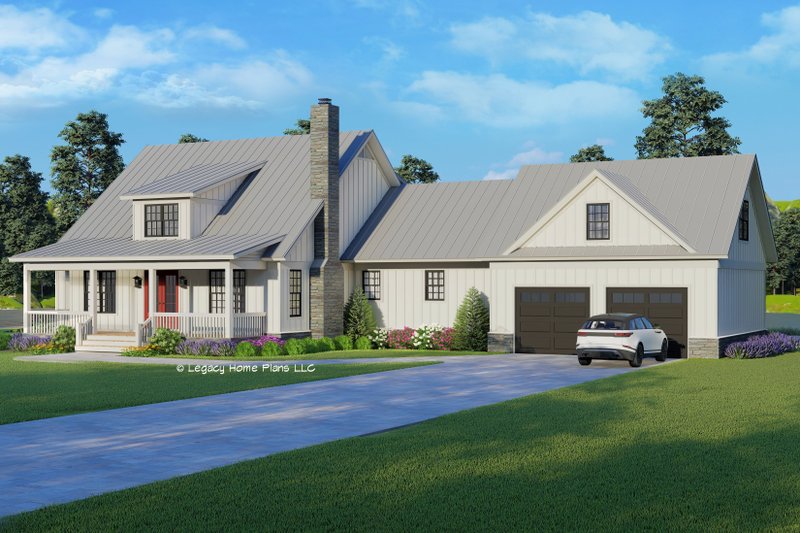 Dream House Plan - Farmhouse Exterior - Front Elevation Plan #932-725