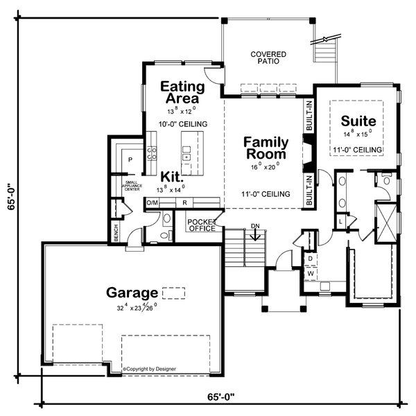 House Plan Design - Modern Floor Plan - Main Floor Plan #20-2498