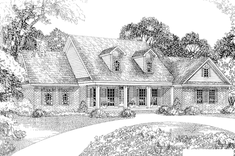 Dream House Plan - Exterior - Front Elevation 3 for Country House Plan #17-2727 - 3 bed, 4.5 bath