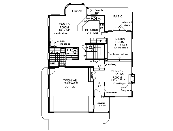 House Plan Design - European Floor Plan - Main Floor Plan #18-267