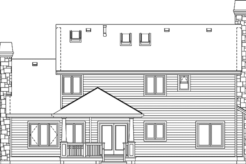 Home Plan - Exterior - Rear Elevation for Craftsman House Plan #47-950 - 4 bed, 2.5 bath