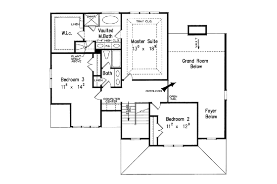 Floor Plan - Upper Floor for Country House Plan #927-633 - 4 bed, 3 bath