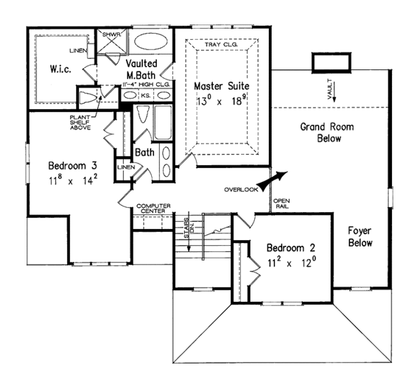 House Design - Country Floor Plan - Upper Floor Plan #927-633