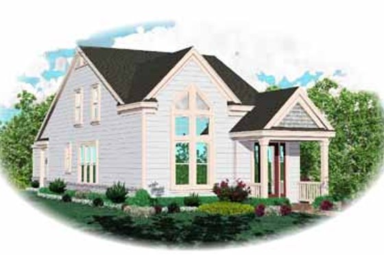 Exterior - Front Elevation for Southern House Plan #81-136 - 4 bed, 2.5 bath
