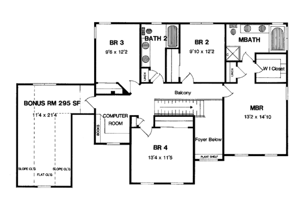 House Plan Design - Colonial Floor Plan - Upper Floor Plan #316-221