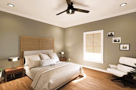 Interior - Master Bedroom for Farmhouse House Plan #44-273 - 3 bed, 2 bath