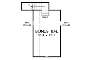 Floor Plan - Other Floor for Ranch House Plan #929-547 - 3 bed, 2 bath