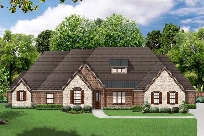 Dream House Plan - European Exterior - Front Elevation Plan #84-618