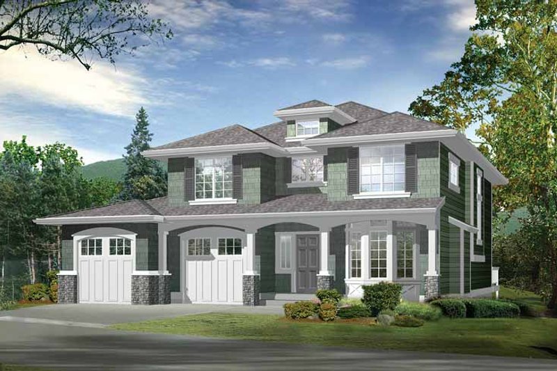 Dream House Plan - Prairie Exterior - Front Elevation Plan #132-262