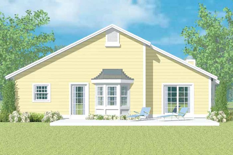 Dream House Plan - Ranch Exterior - Rear Elevation Plan #72-1097