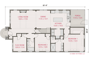 Floor Plan - Main Floor for Tudor House Plan #461-83 - 4 bed, 3 bath