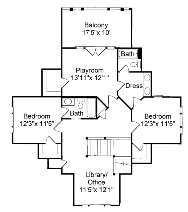 Dream House Plan - Alternate Upper Floor