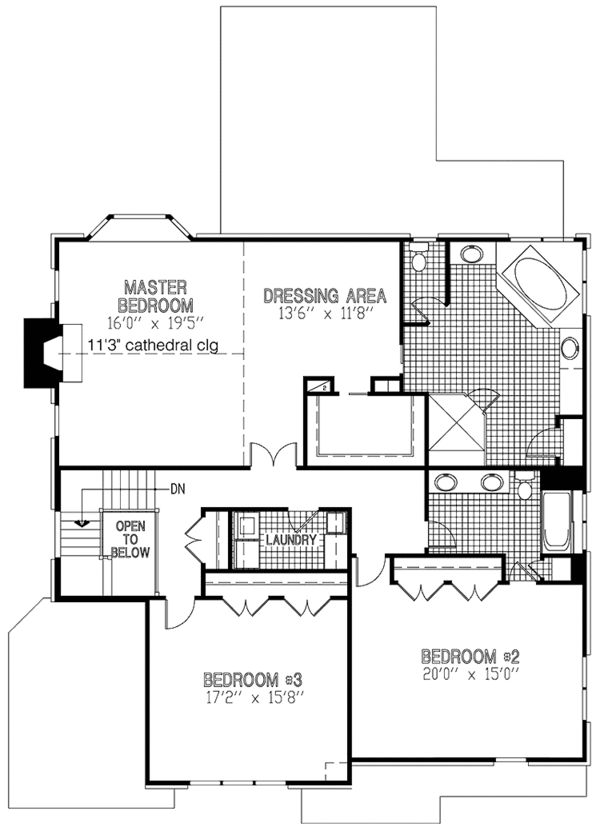 House Blueprint - Craftsman Floor Plan - Upper Floor Plan #953-116