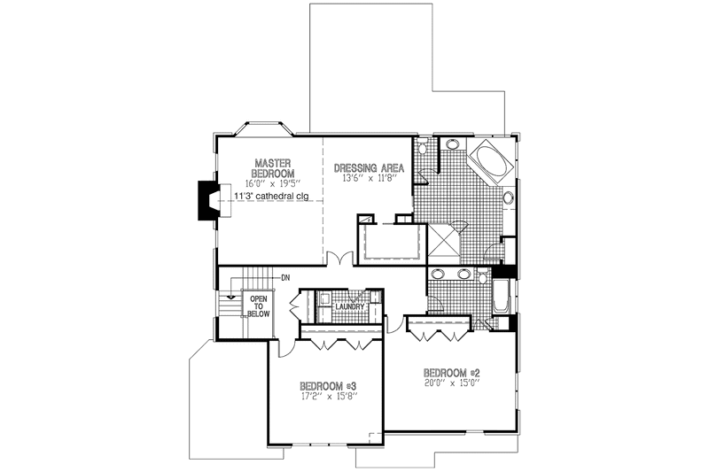 Architectural House Design - Floor Plan - Upper Floor for Craftsman House Plan #953-116 - 3 bed, 2.5 bath
