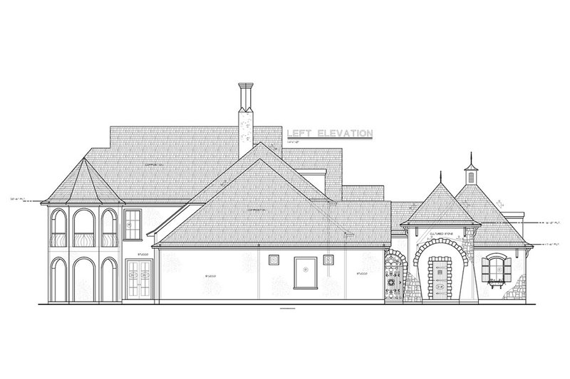 House Blueprint - Exterior - Other Elevation 1 for European House Plan #20-2175 - 4 bed, 5 bath