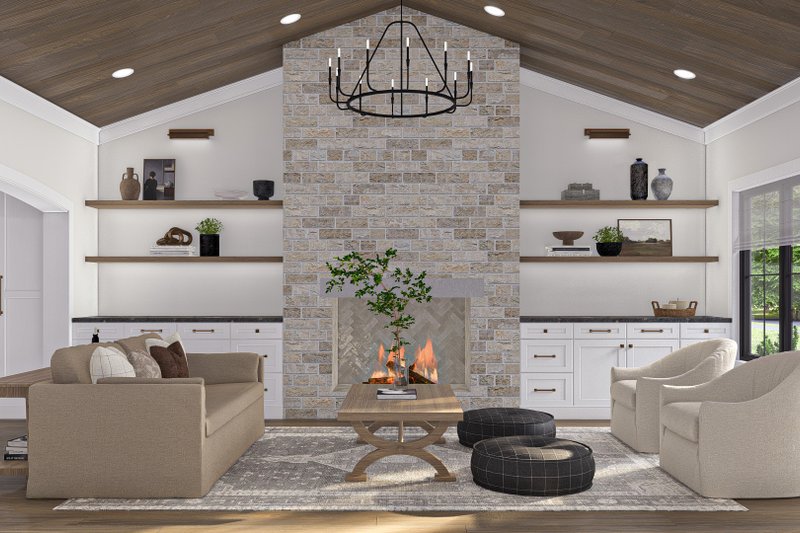 Home Plan - Interior - Family Room for Modern House Plan #455-478 - 2 bed, 1 bath
