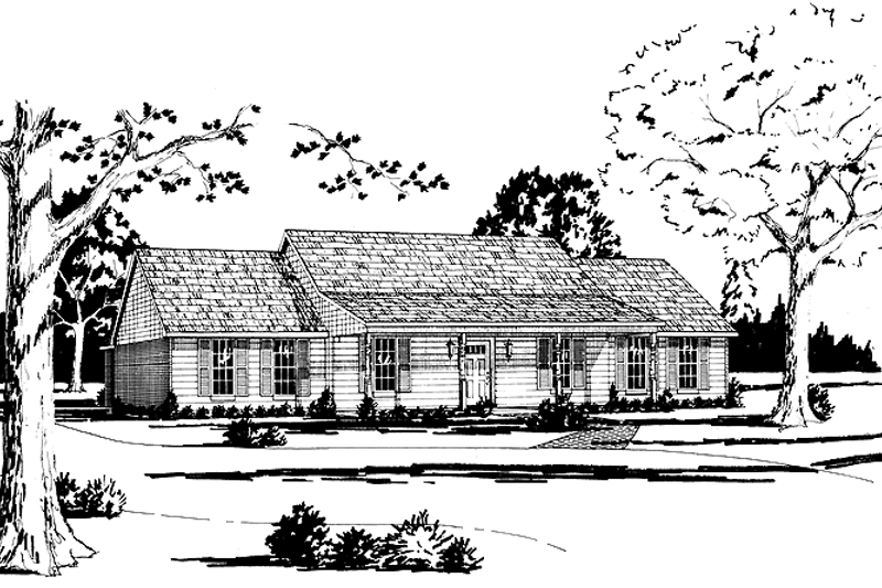 Home Plan - Country Exterior - Front Elevation Plan #36-535