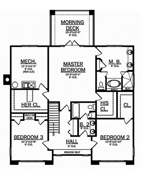 Home Plan - Craftsman Floor Plan - Upper Floor Plan #1058-79